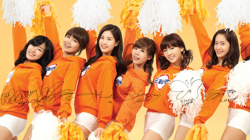cheerleaders in orange