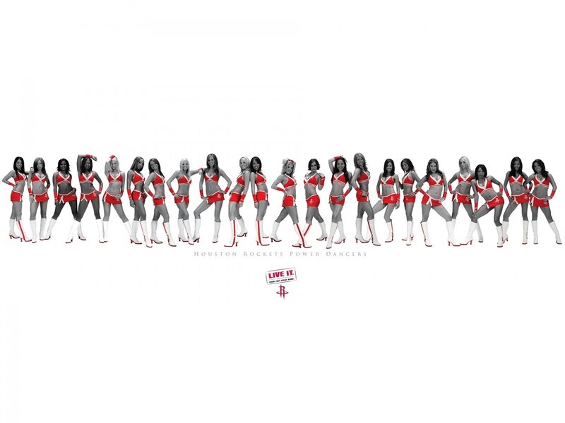 Cheerleaders in Red Uniforms — Dynamic, Photograph