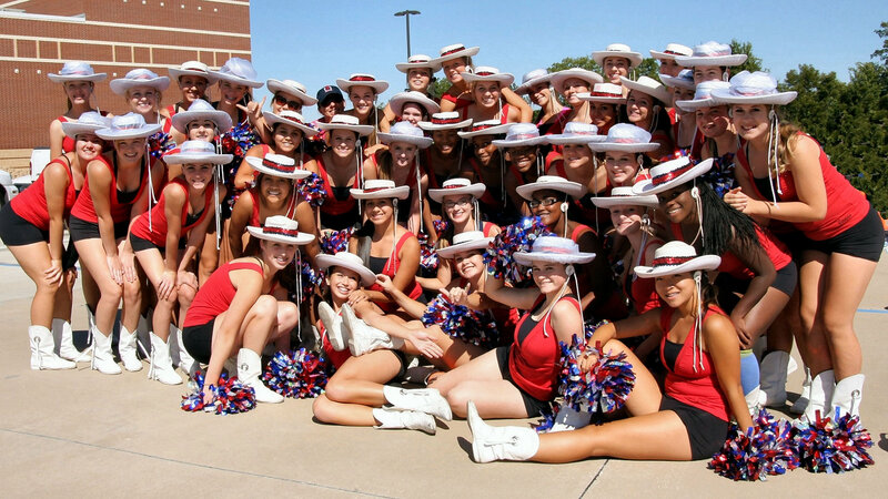 Cheerleaders in Red Uniforms — Energetic