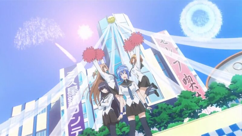 Cheerleaders in Schoolyard