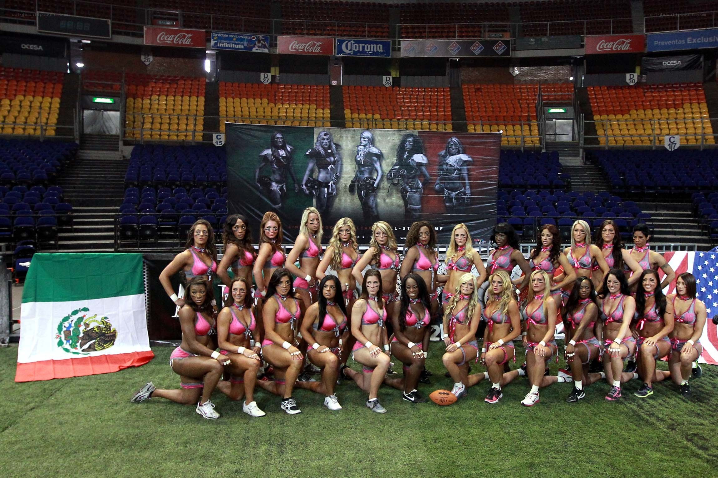 Cheerleaders in stadium