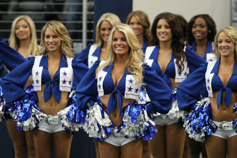 Cheerleaders in Uniform — Blue, Energetic