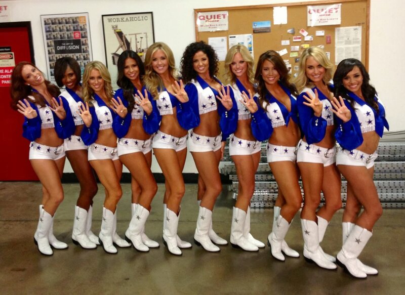 Cheerleaders in Uniform — White