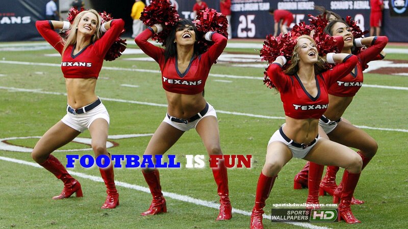 Cheerleaders on Field — Red