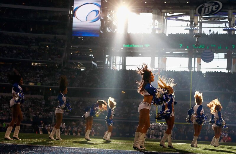 Cheerleaders Performing — Blue, Dynamic