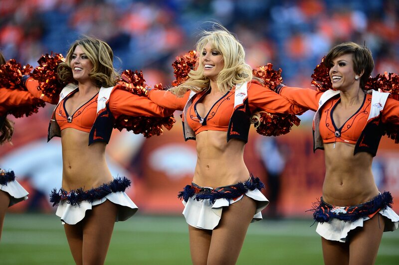 Cheerleaders Performing — Orange