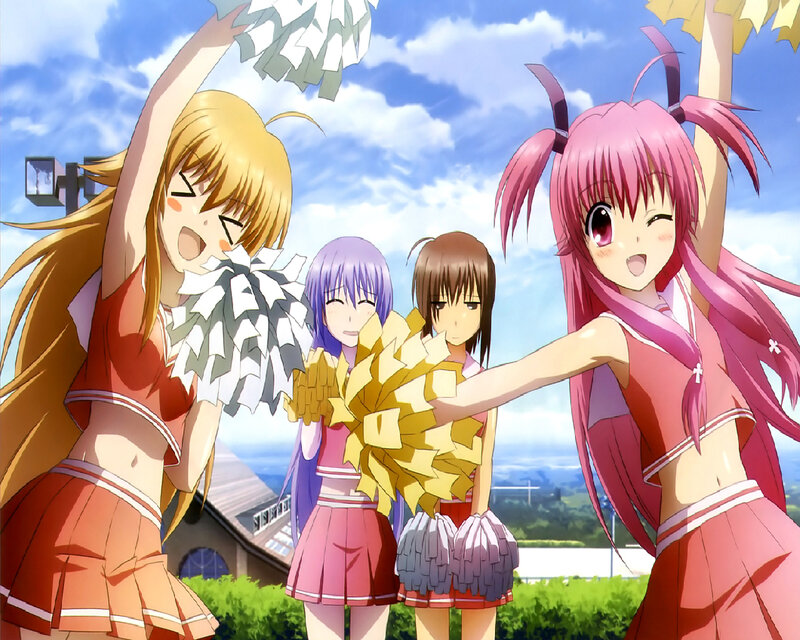 Cheerleaders Performing — Pink
