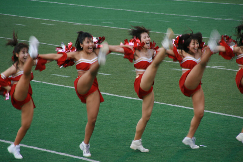 Cheerleaders Performing — Red