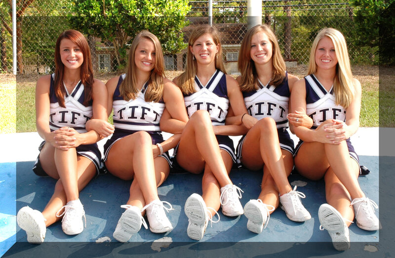 Cheerleaders Sitting
