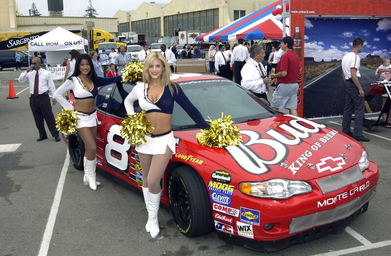 Cheerleaders with Race Car