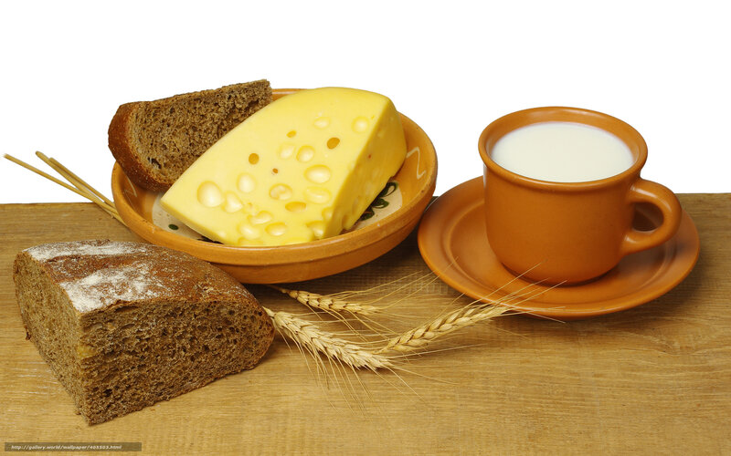 cheese and bread breakfast