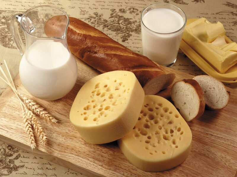 Cheese and Bread on Board