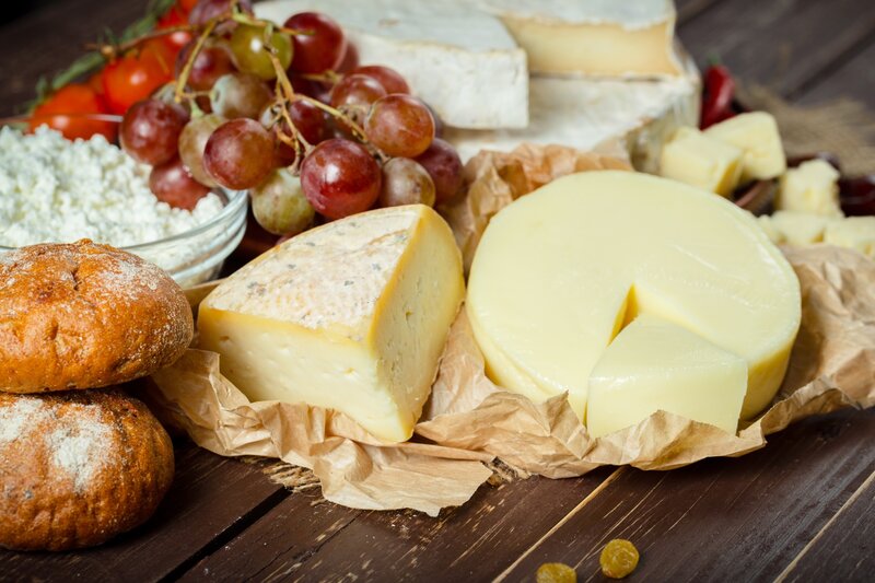 Cheese and Bread Platter — Brown, Appetizing