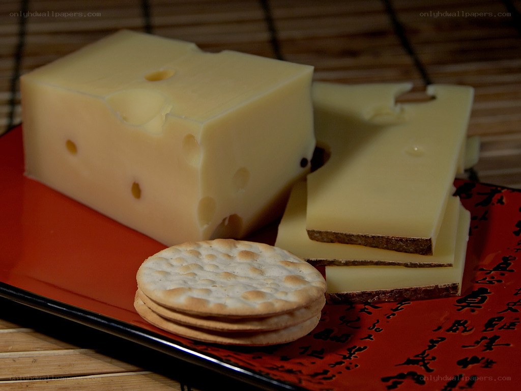 cheese and crackers on a plate
