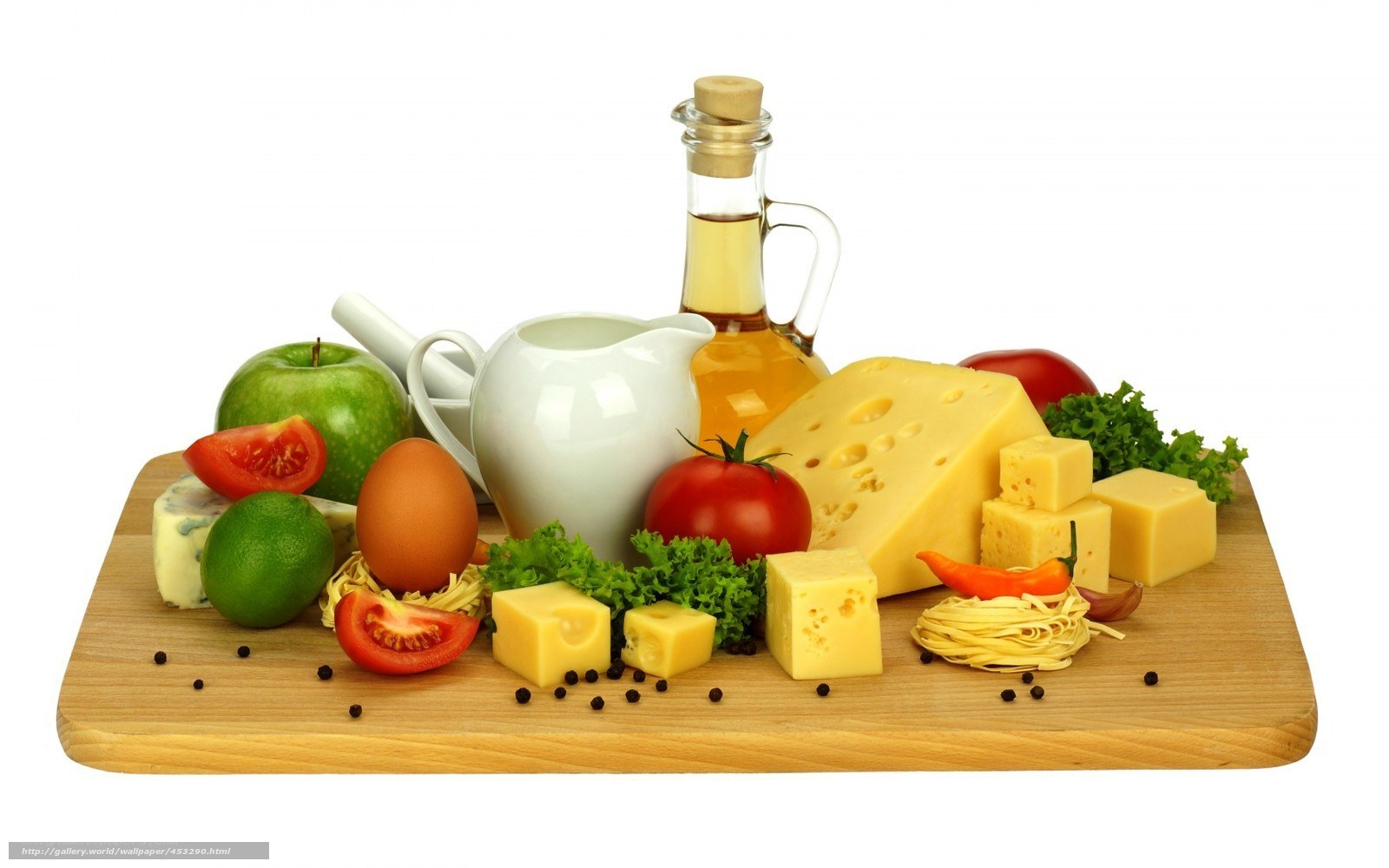 Cheese and fresh ingredients