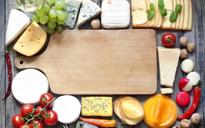 Cheese and Fruit Platter — Brown, Calm, Photograph