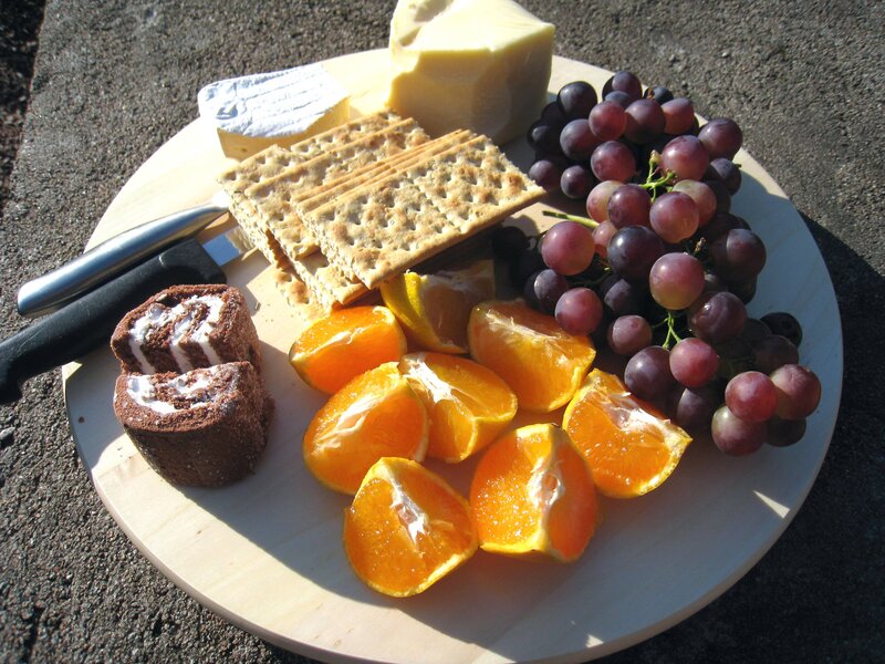 Cheese and Fruit Platter — Brown, Calm