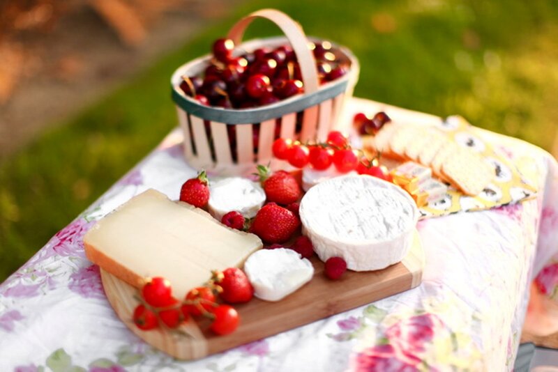 Cheese and Fruit Platter — Green