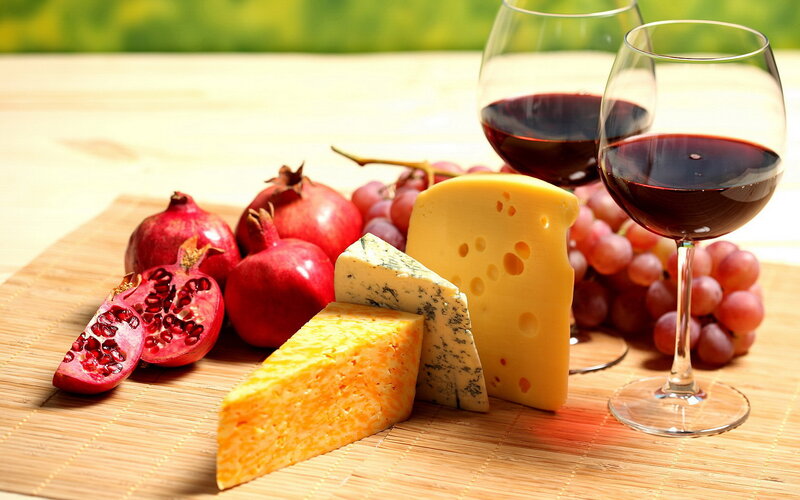 Cheese and Fruit Platter — Yellow, Calm, Afternoon
