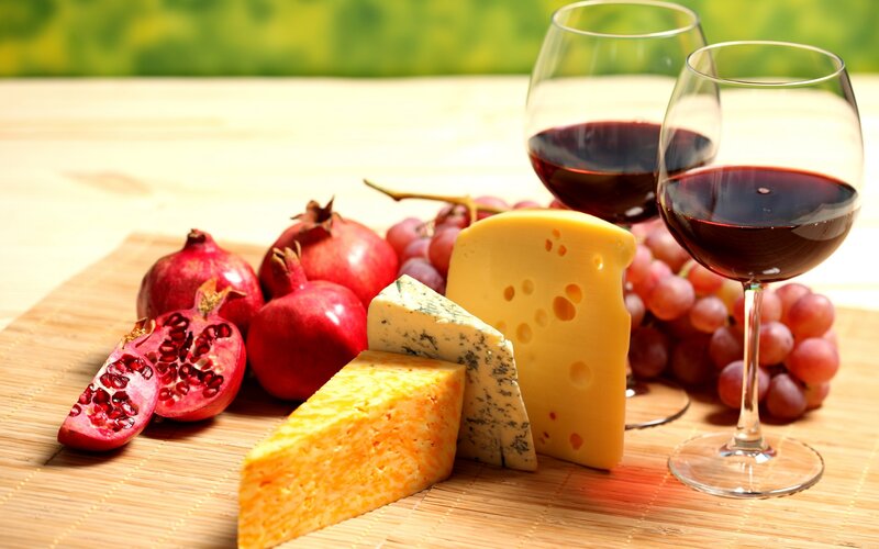 Cheese and Fruit Platter — Yellow, Calm