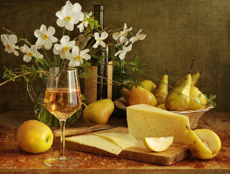 Cheese and Fruit Still Life