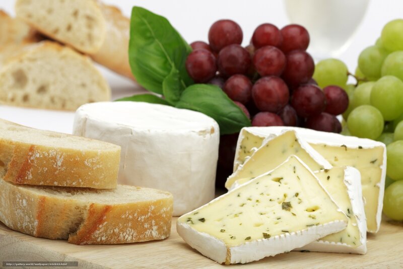 Cheese and Grapes on Board