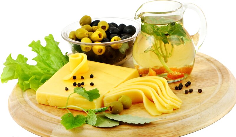 Cheese and olive platter