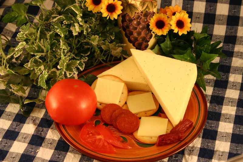 Cheese and vegetable platter