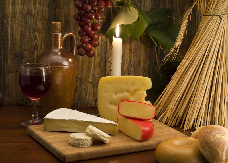 Cheese and Wine Arrangement