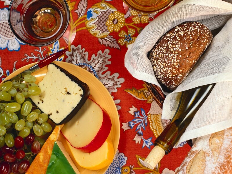 cheese and wine spread