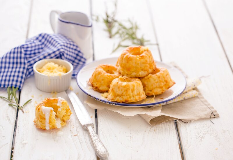Cheese Buns on Plate