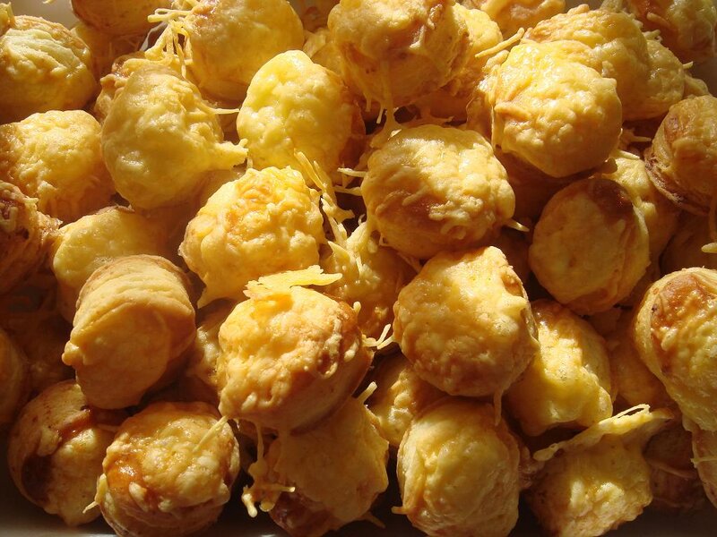 Cheese Puffs on Tray