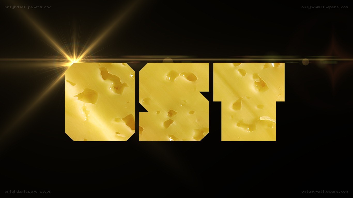 cheese text with lens flare