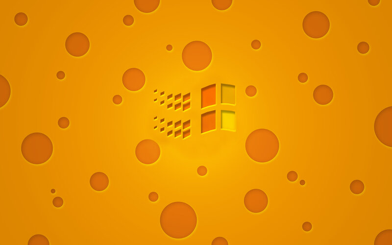 cheese with windows logo