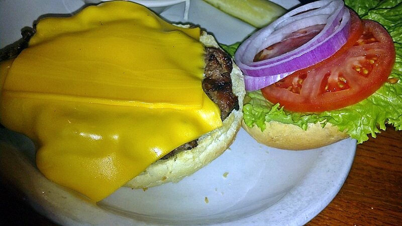Cheeseburger on Plate