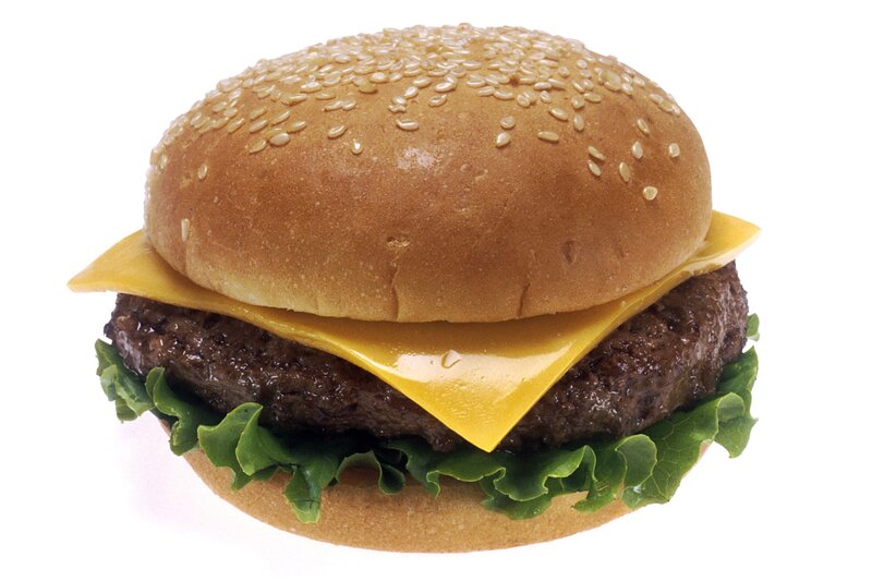 Cheeseburger with Lettuce — Brown