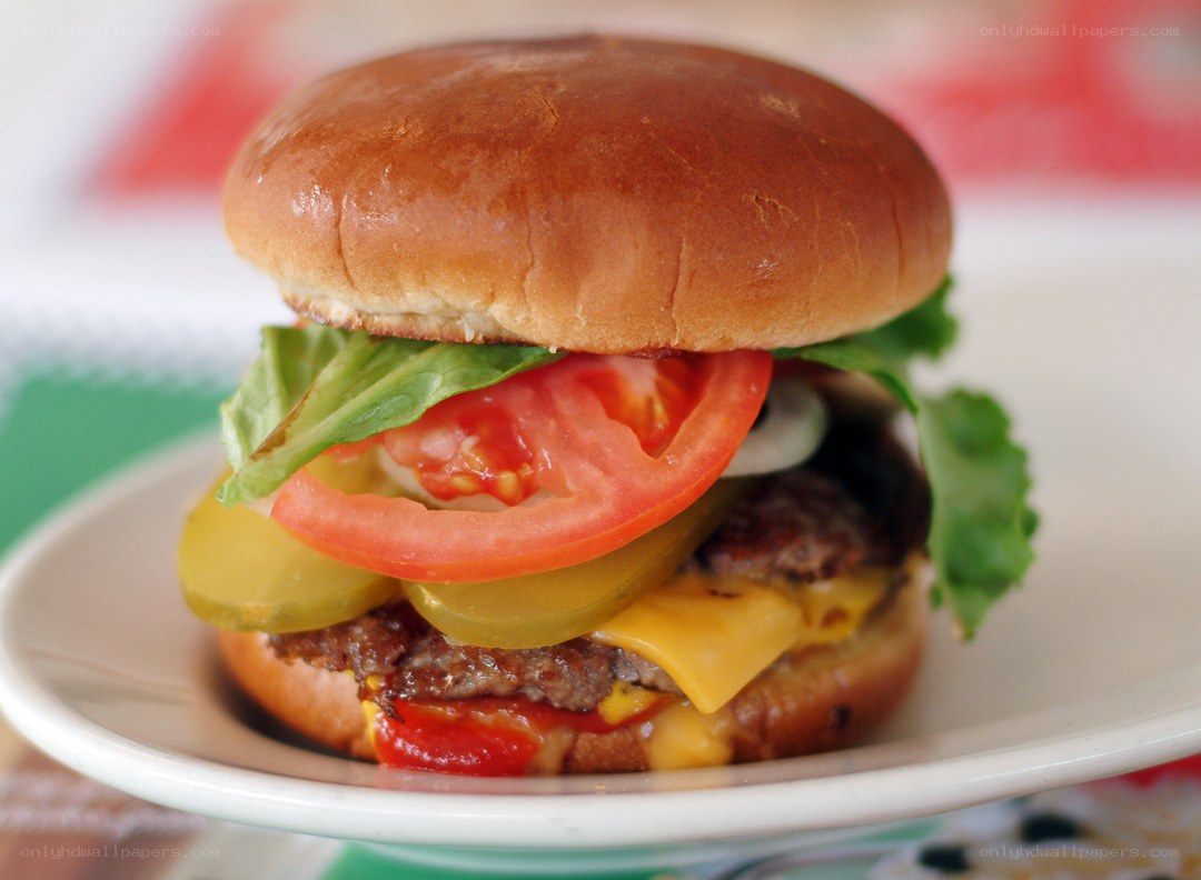cheeseburger with toppings