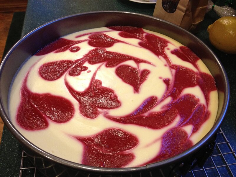 Cheesecake with Berry Swirl