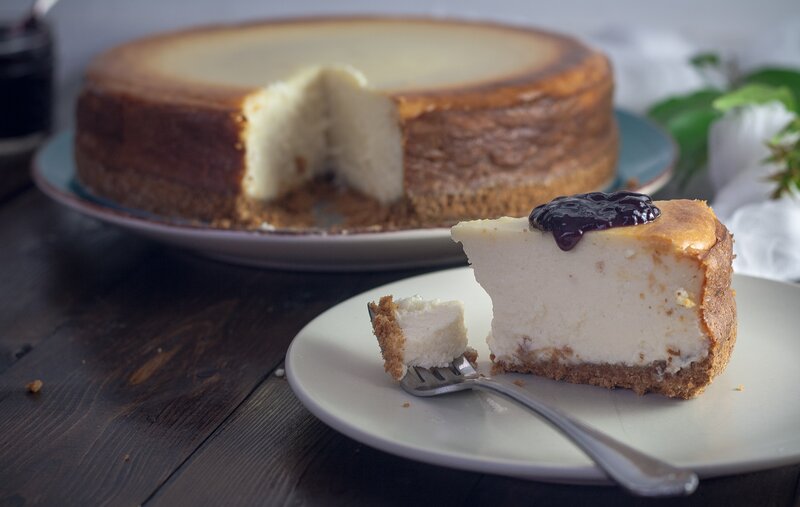 cheesecake with berry topping