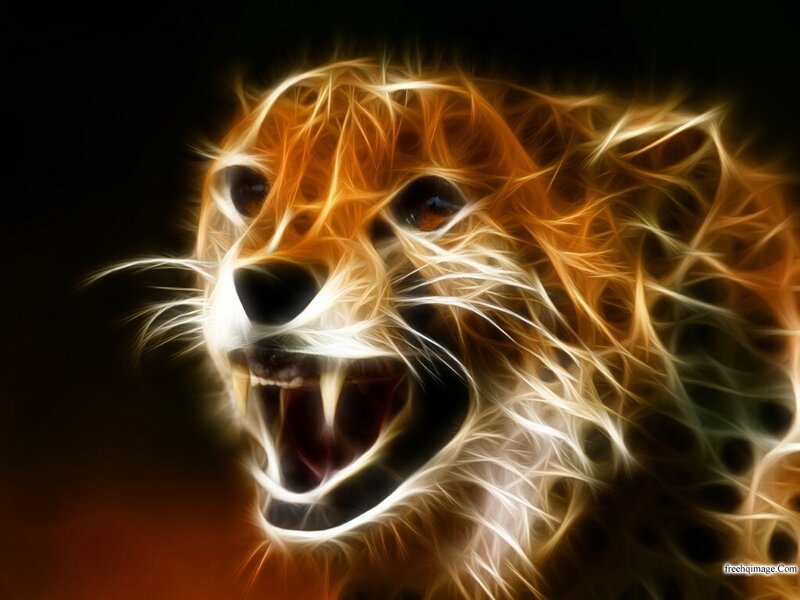 Cheetah with Glowing Fur