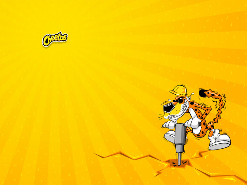 Cheetos Mascot with Jackhammer