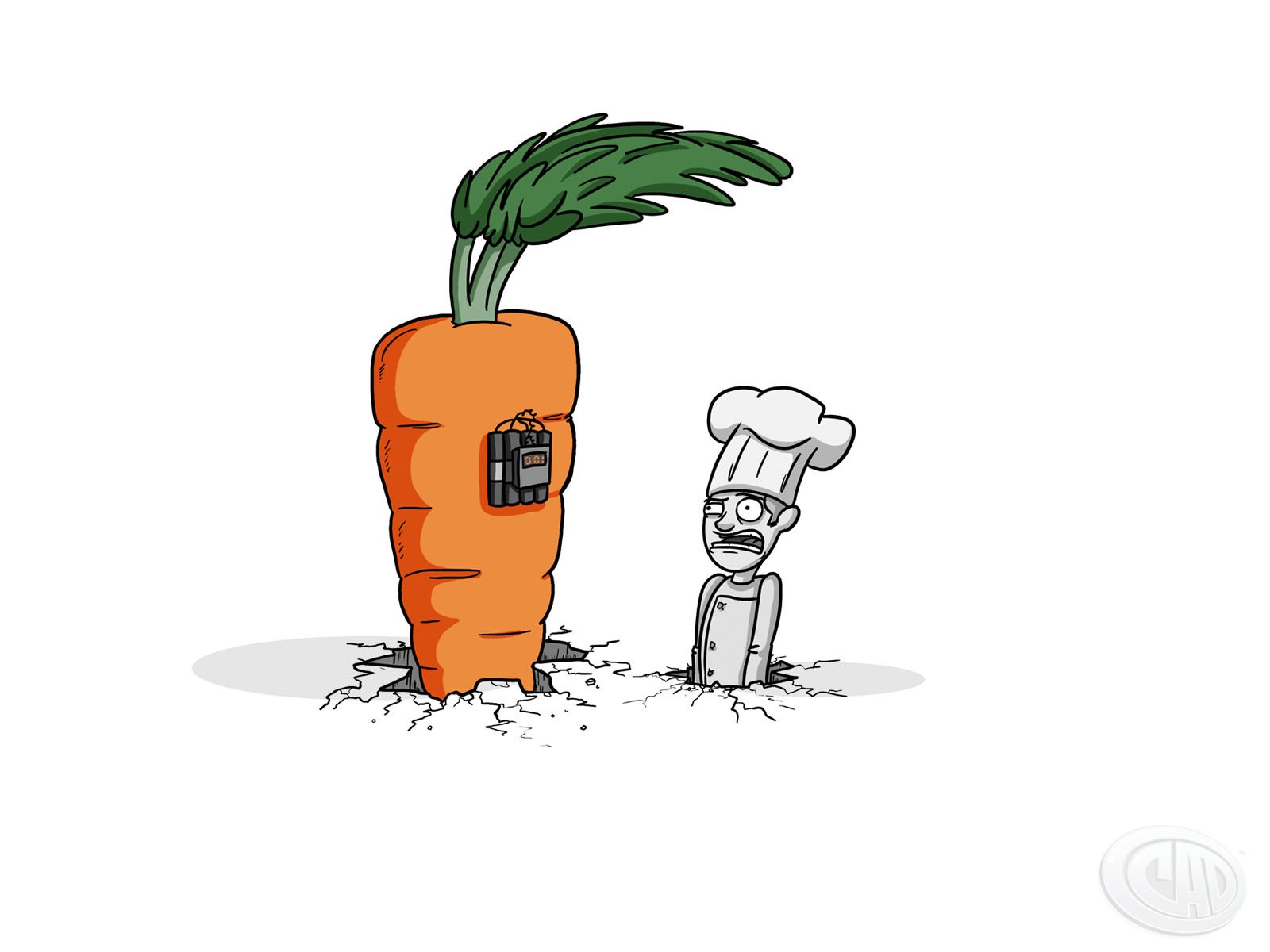 Chef and a bomb carrot