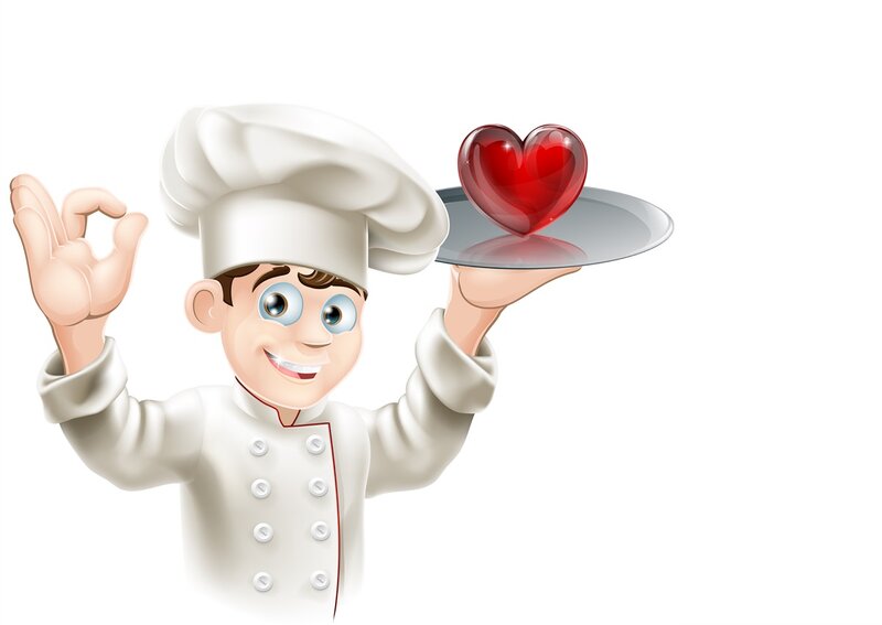 Chef Holding Heart