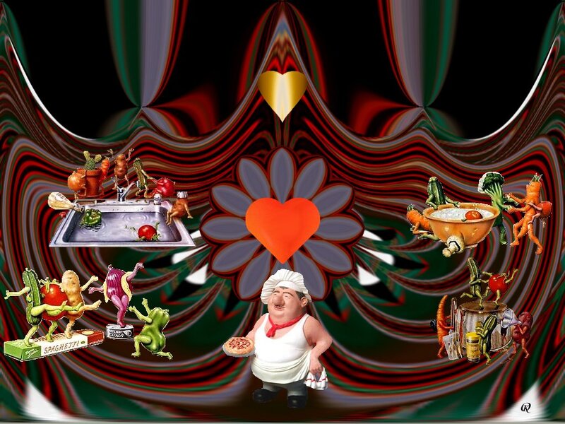 Chef with Food Characters
