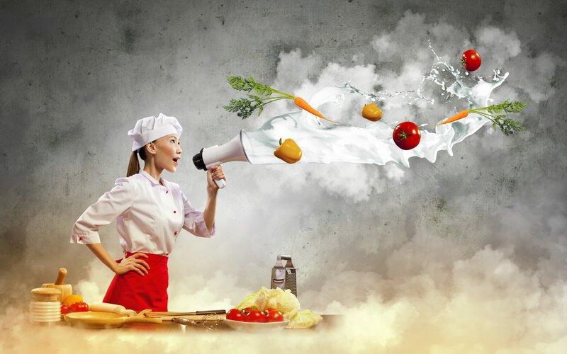 Chef with Megaphone