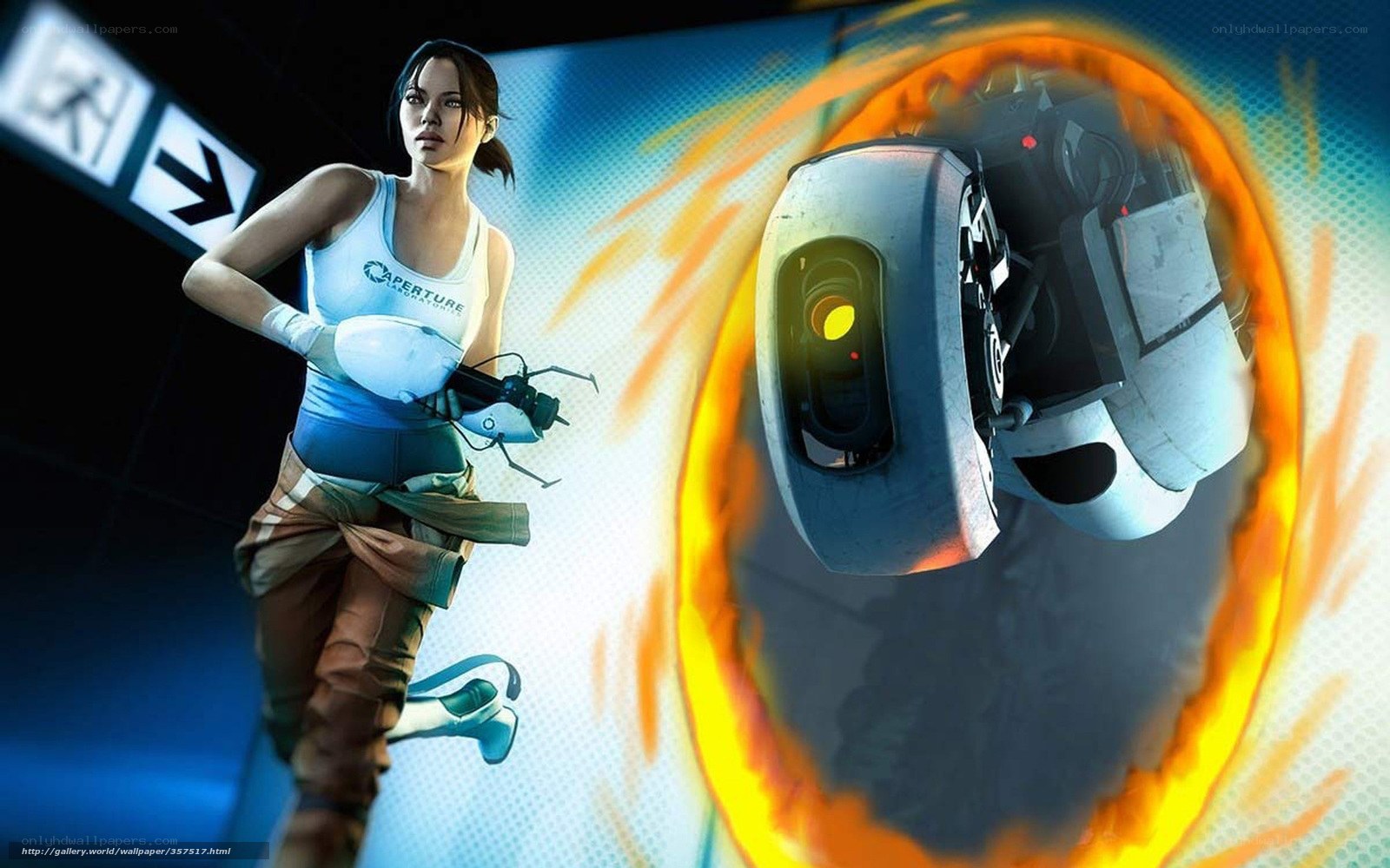 Chell and the Aperture Science portal