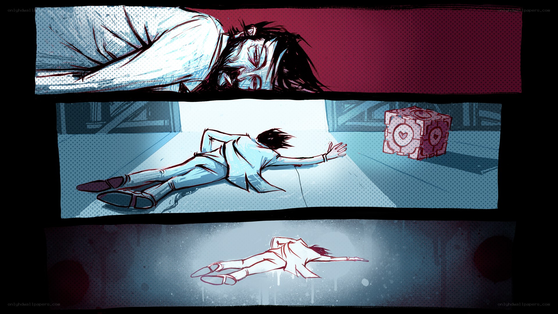 Chell's journey through the test chambers