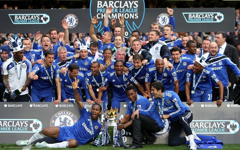 Chelsea FC celebrates title win