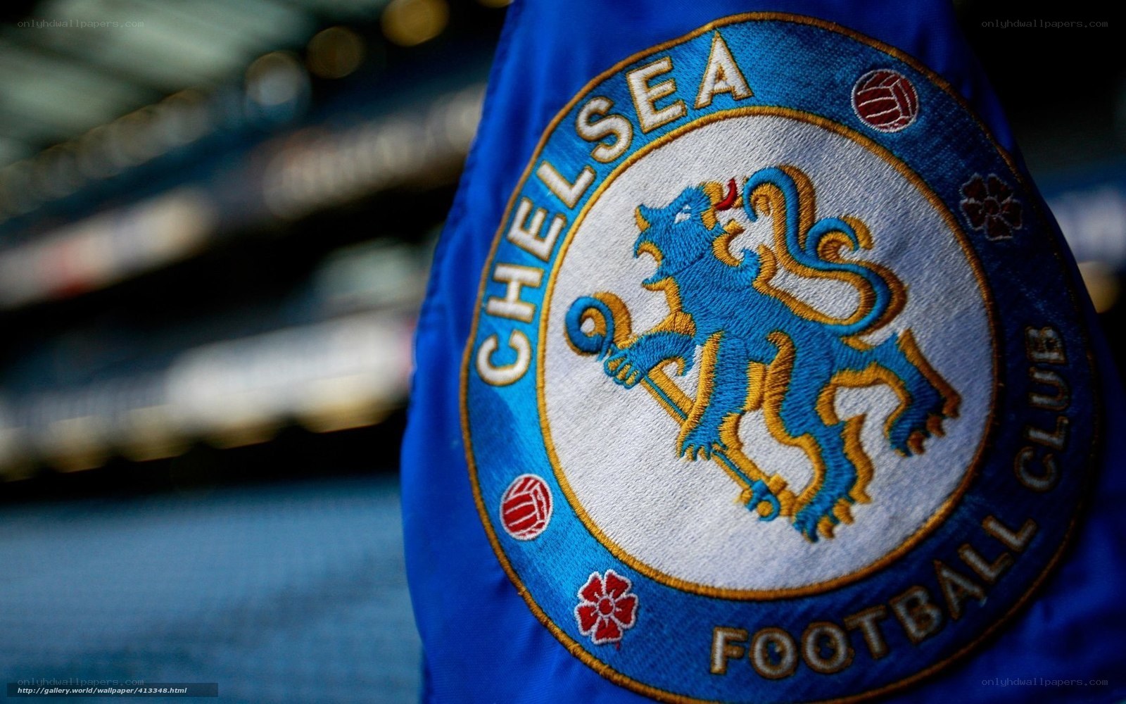 Chelsea FC crest close-up