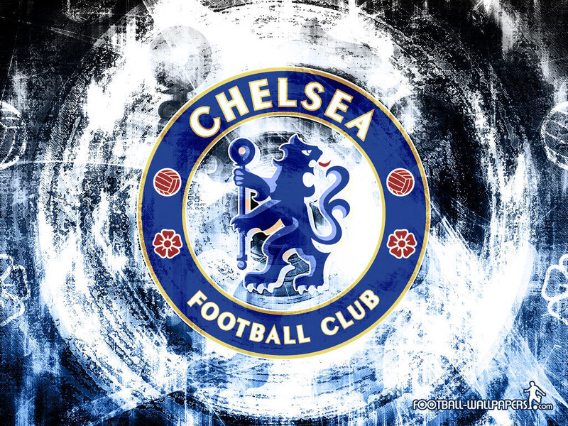 Chelsea FC logo on abstract background